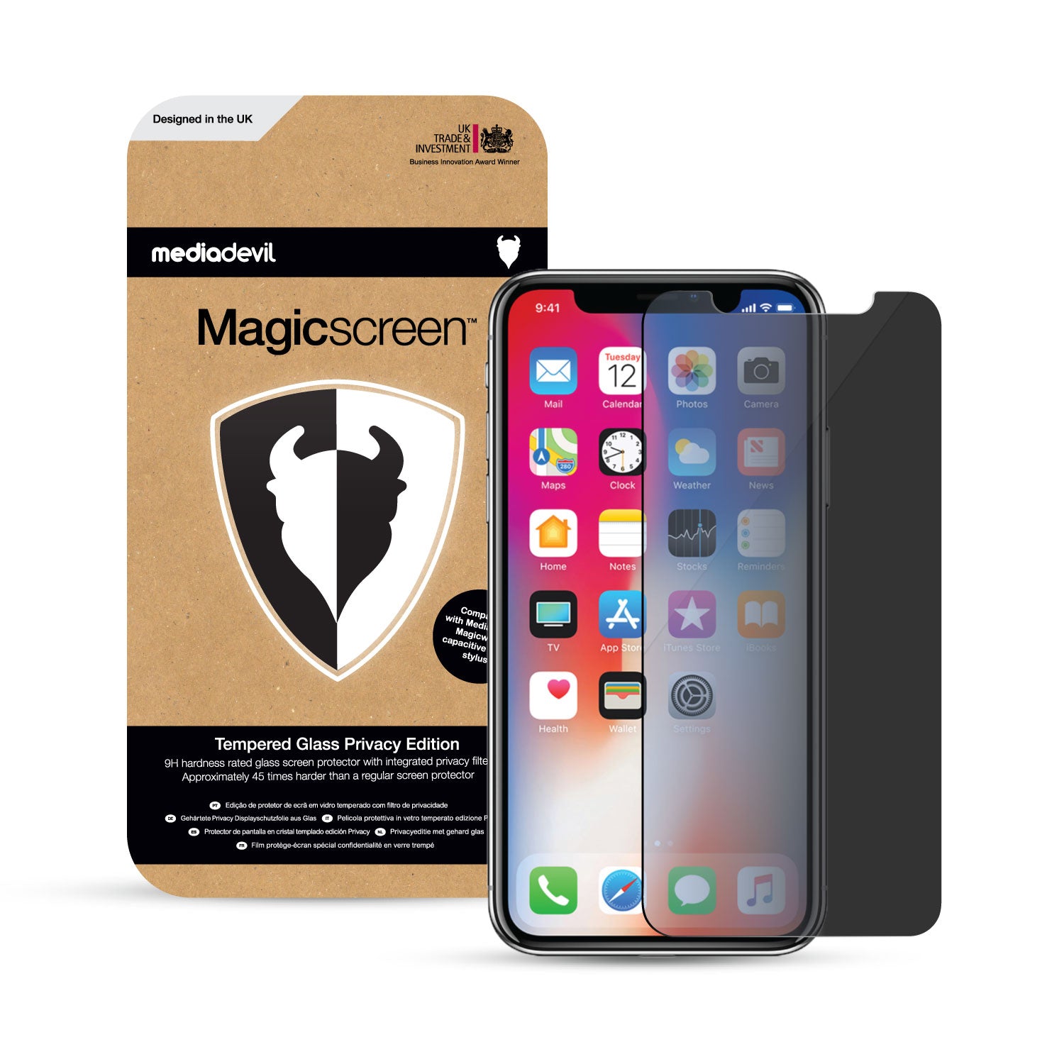 Apple iPhone 12 12 Pro Tempered Glass Privacy Screen Protector