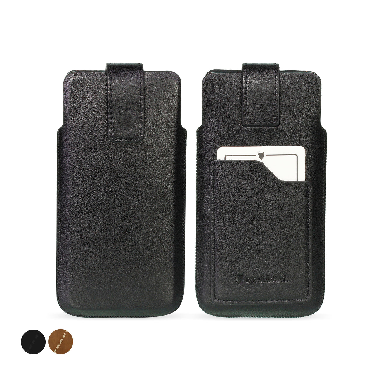 Genuine Leather Pouch Phone Case - Universal Size 3 (M)