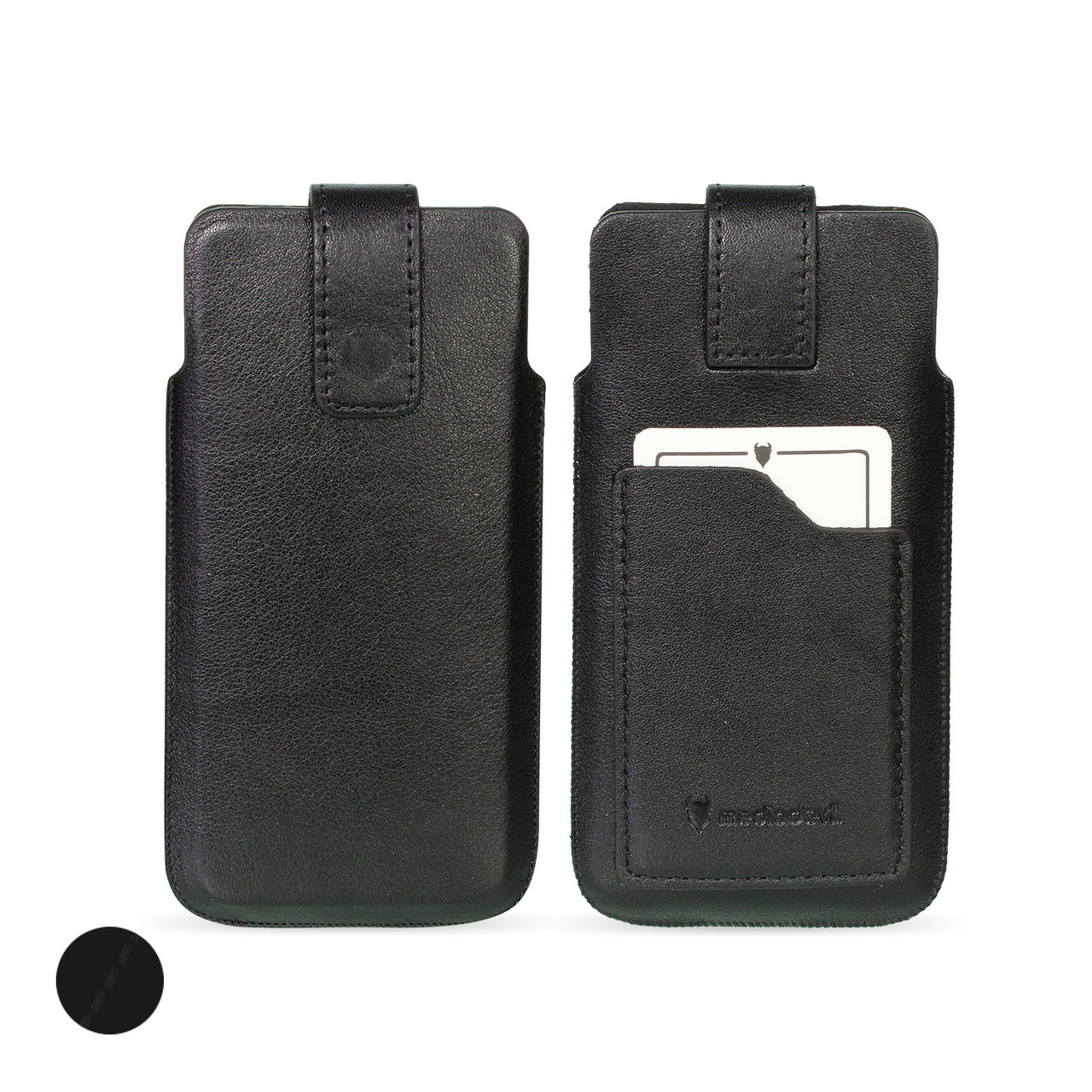 Genuine Leather Pouch Phone Case - Universal Size 4 (L)