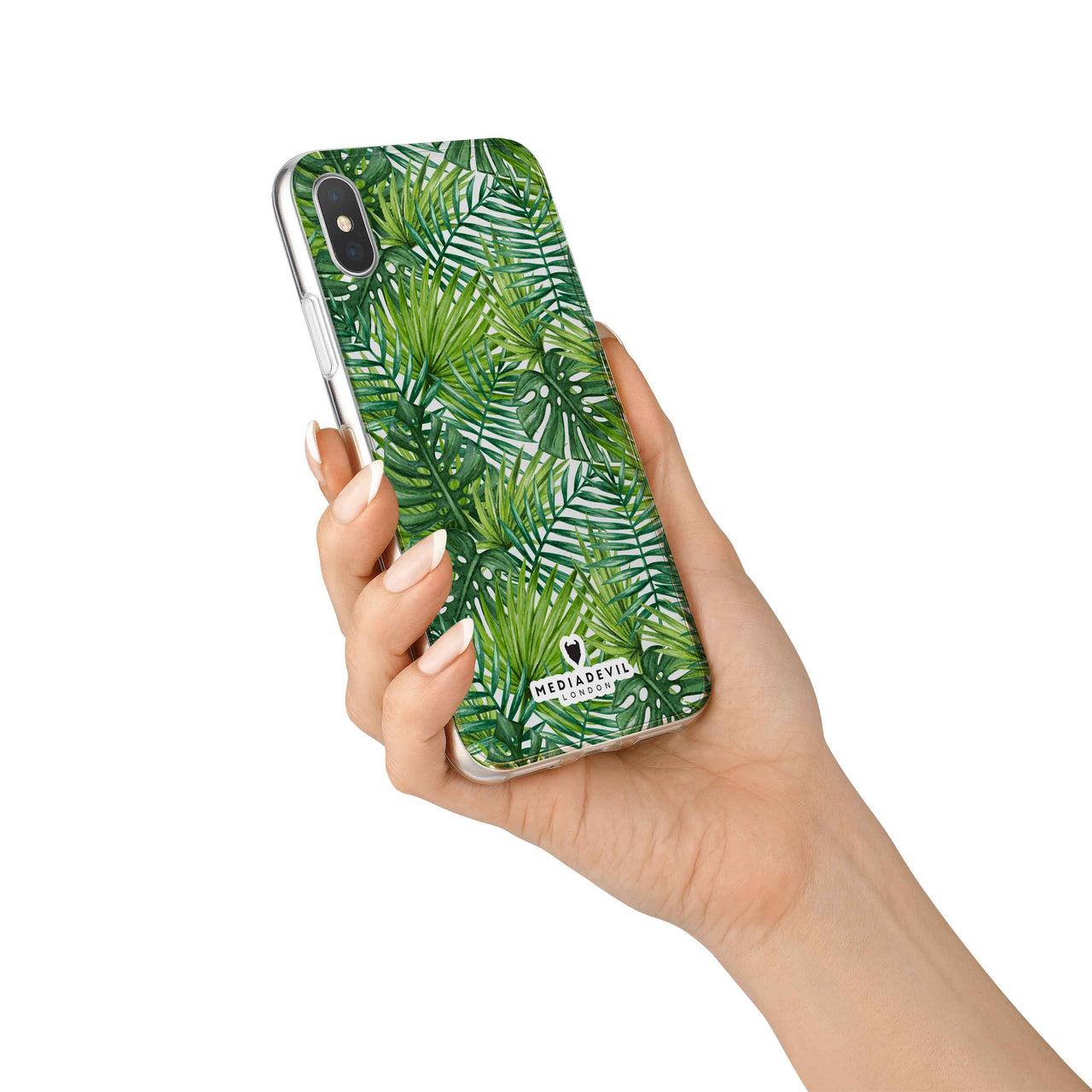 iPhone X / XS Case - Palm Leaves Pattern - Reinforced TPU Gel Case