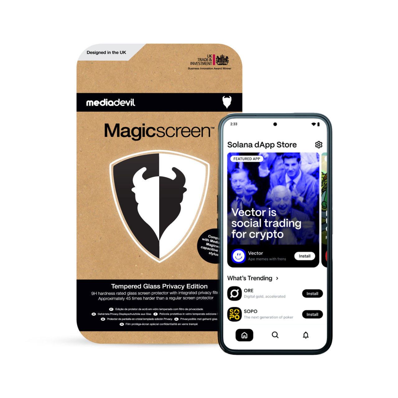 Solana Seeker Tempered Glass Privacy Screen Protector