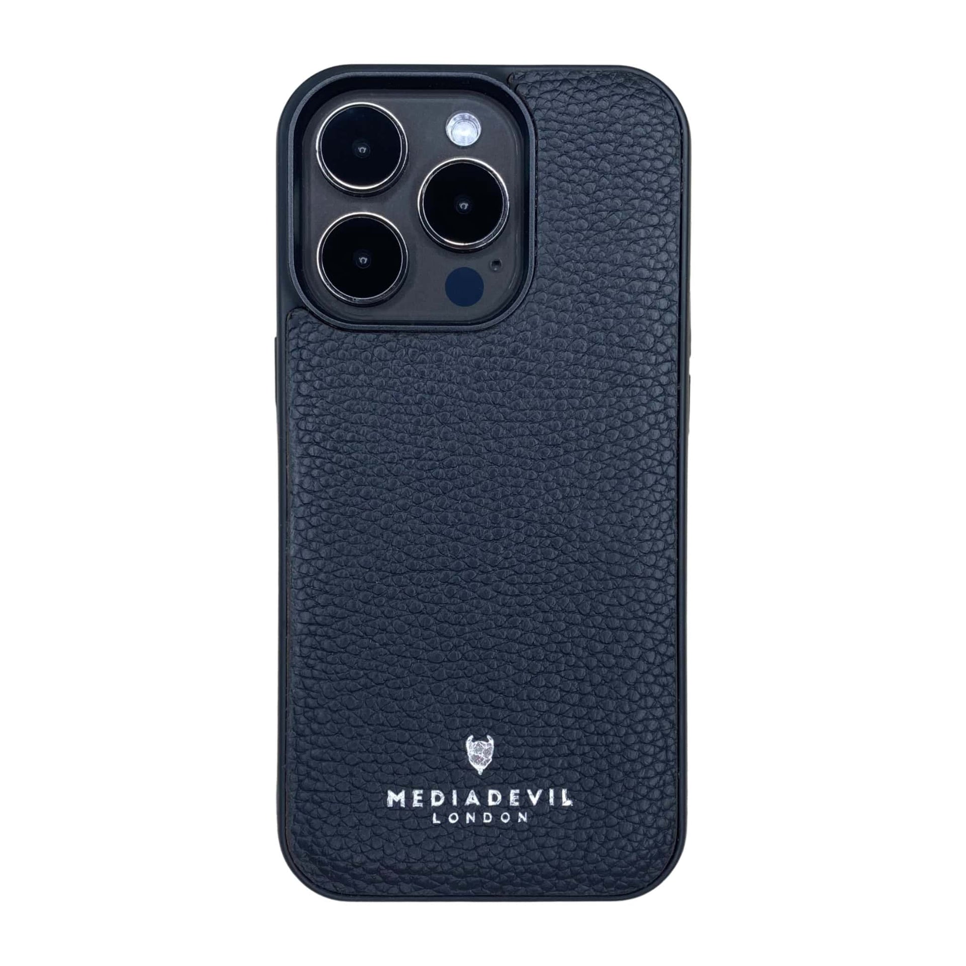 MediaDevil leather bumper case for iPhone 15 - Black