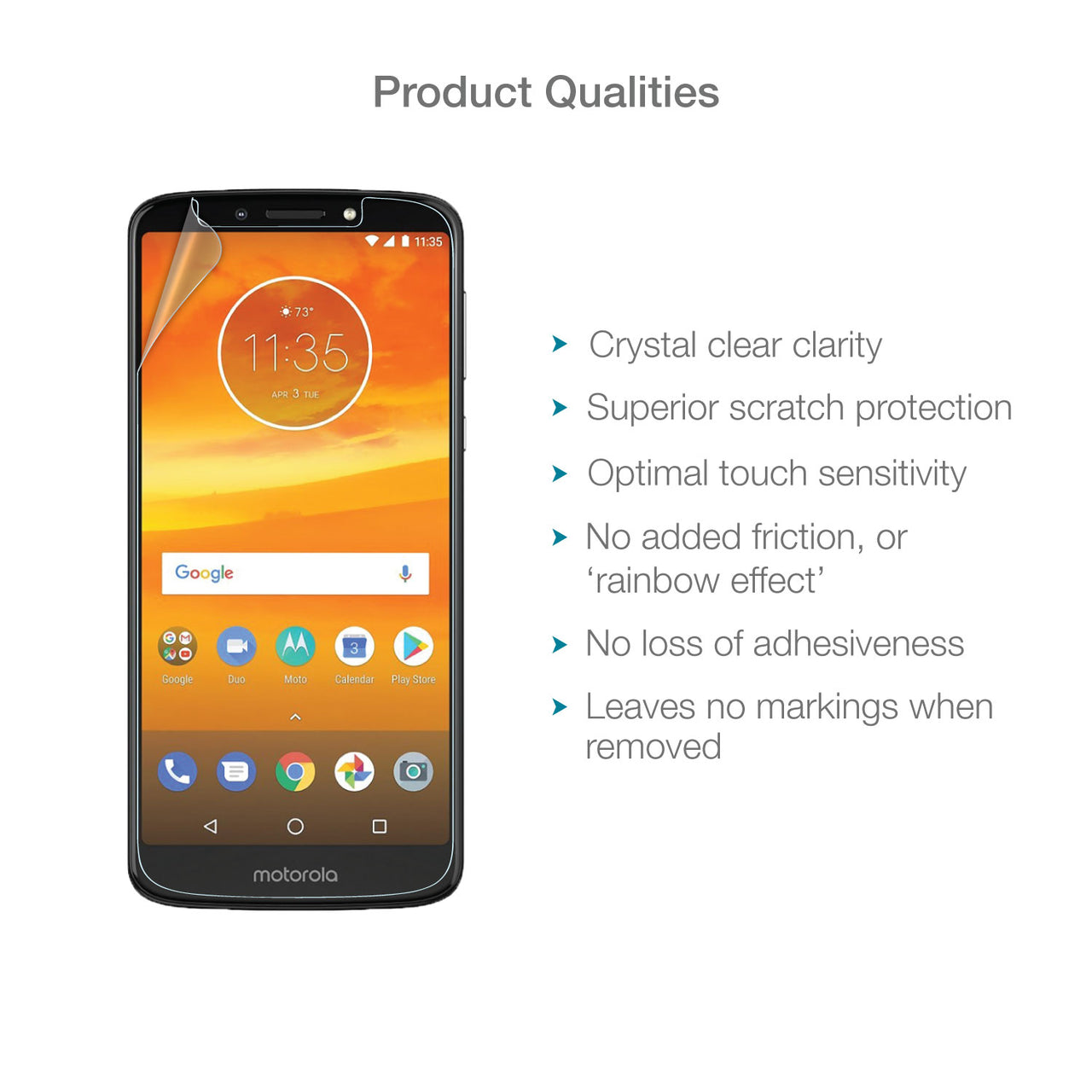 Motorola Moto E5 Screen Protector (Clear)