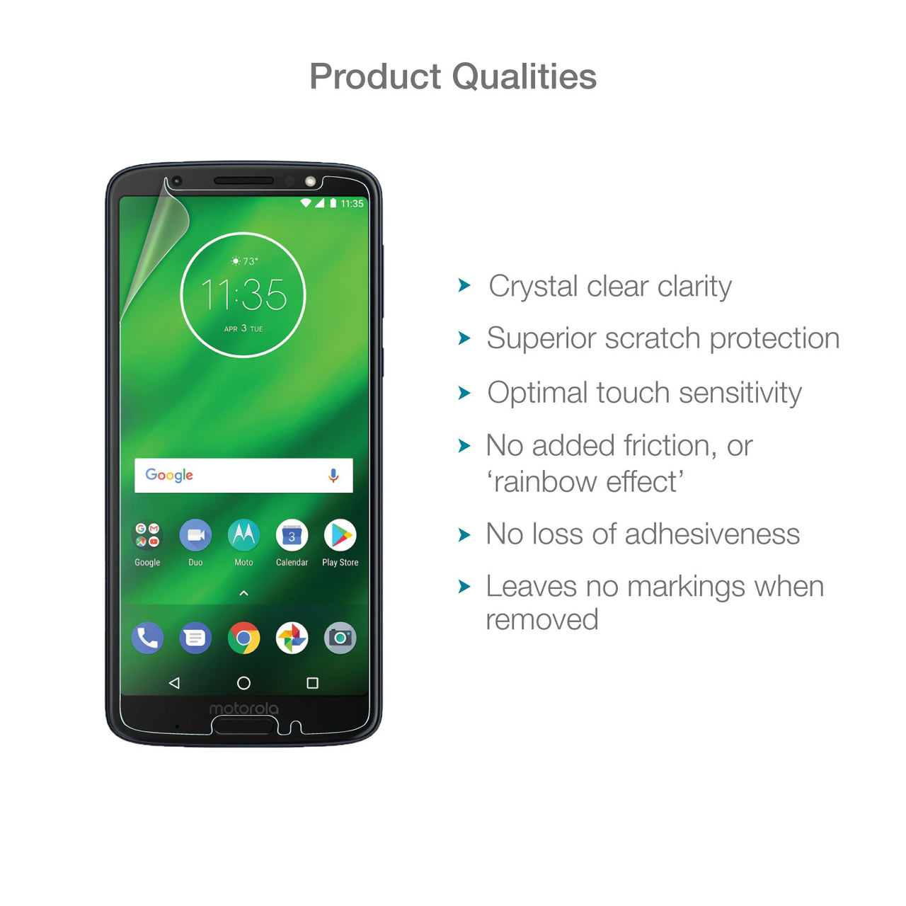 Motorola Moto G6 Plus Screen Protector (Clear)