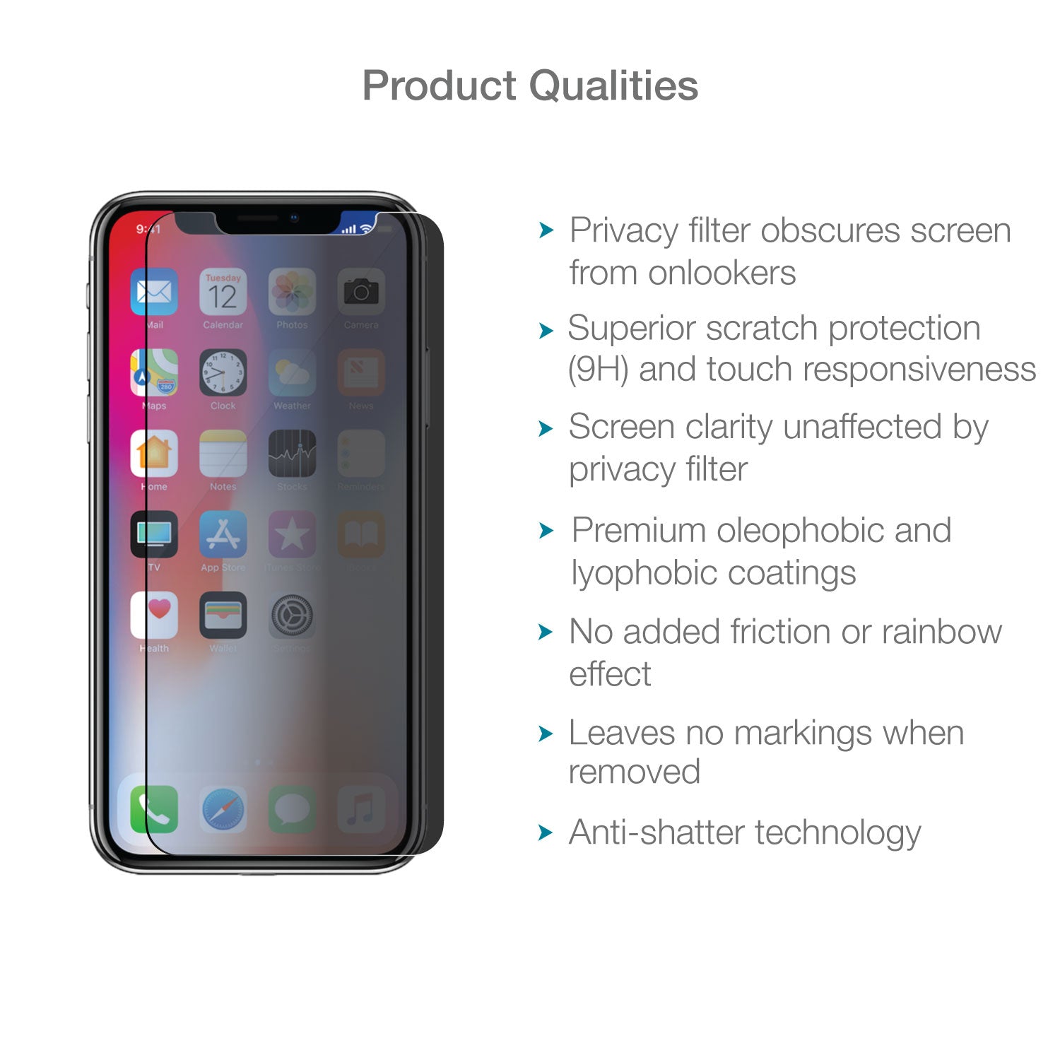 Apple iPhone X Privacy Screen Protector