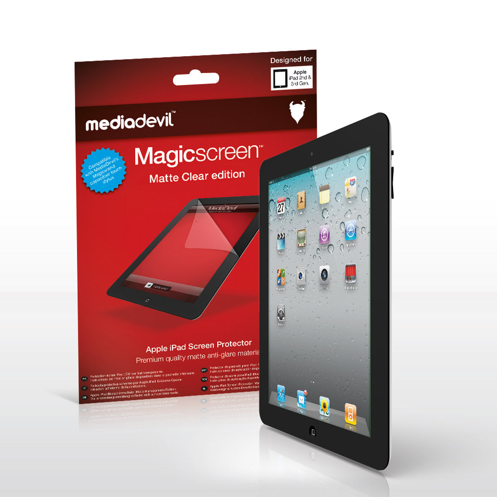 Magicscreen screen protector - Matte Clear (Anti-Glare) Edition - Apple iPad 2 / iPad 3 