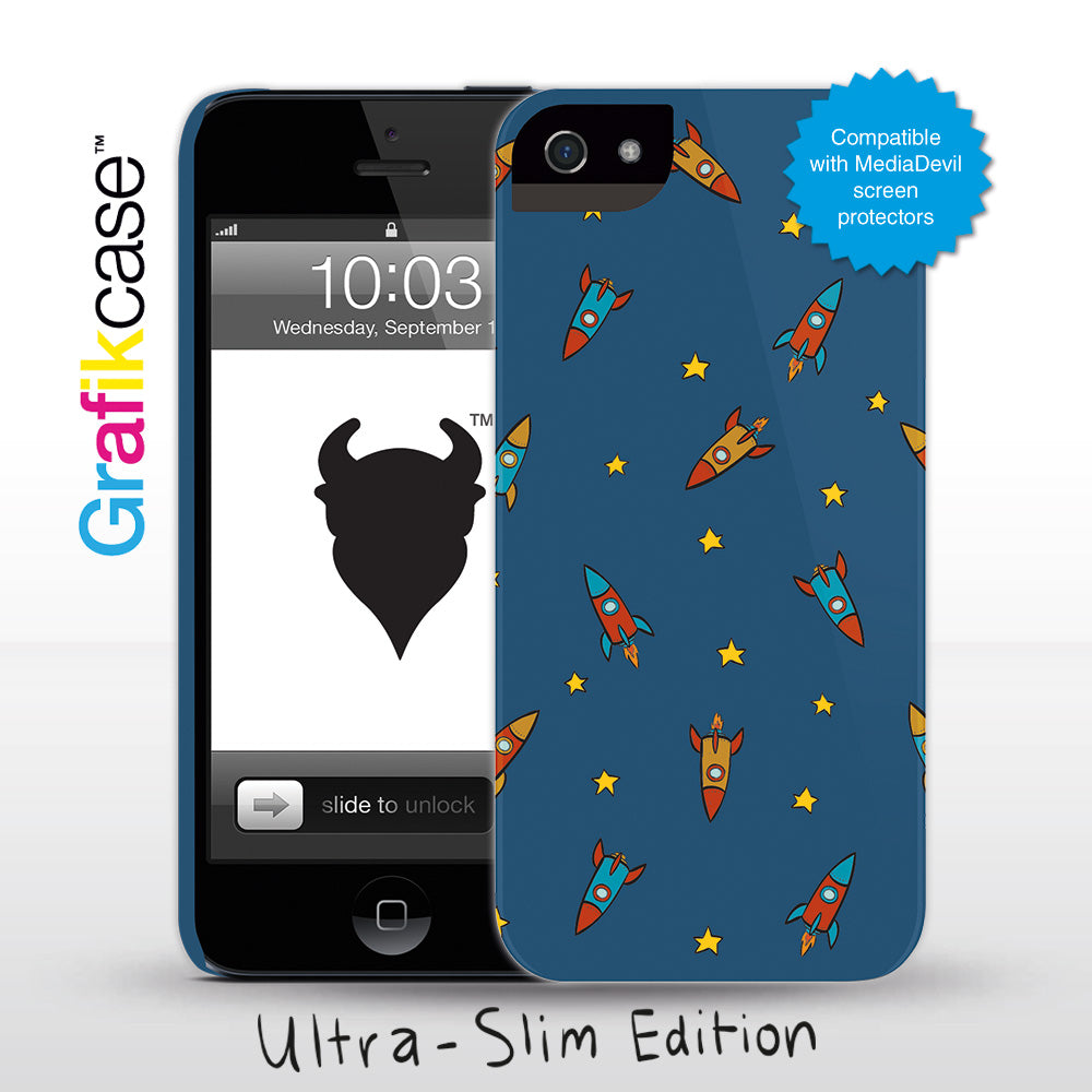 Grafikcase iPhone 5 Ultra-slim case edition: Rockets - Glossy