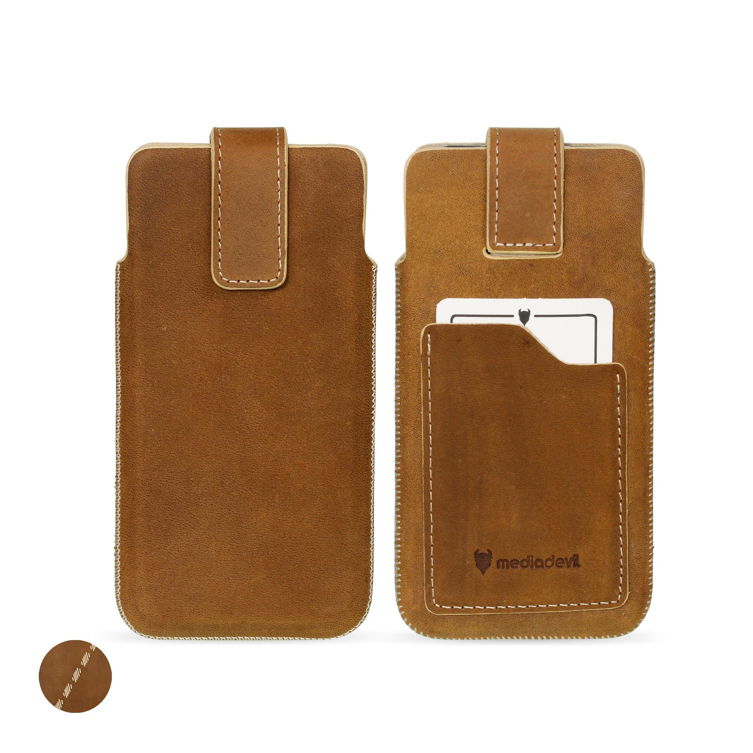 Full-Grain Genuine Leather Pouch Phone Case Full-Grain Genuine Leather Pouch Phone Case