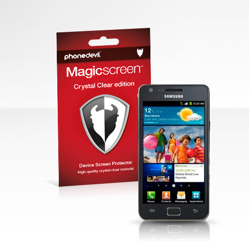 MediaDevil Magicscreen screen protector for the Samsung Galaxy S II - Crystal Clear (Invisible) edition