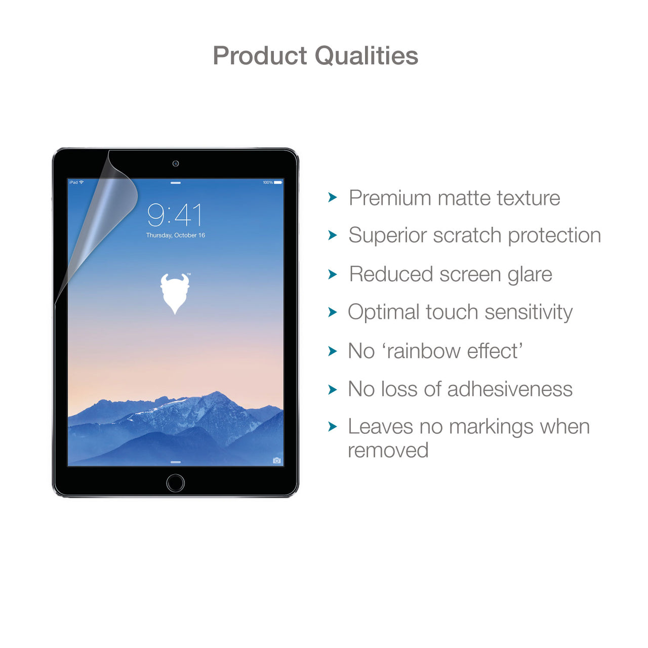 Apple iPad Air 1 & 2, iPad Pro 9.7" (2016) and iPad (2017 & 2018) Screen Protector (Matte, Anti-Glare)