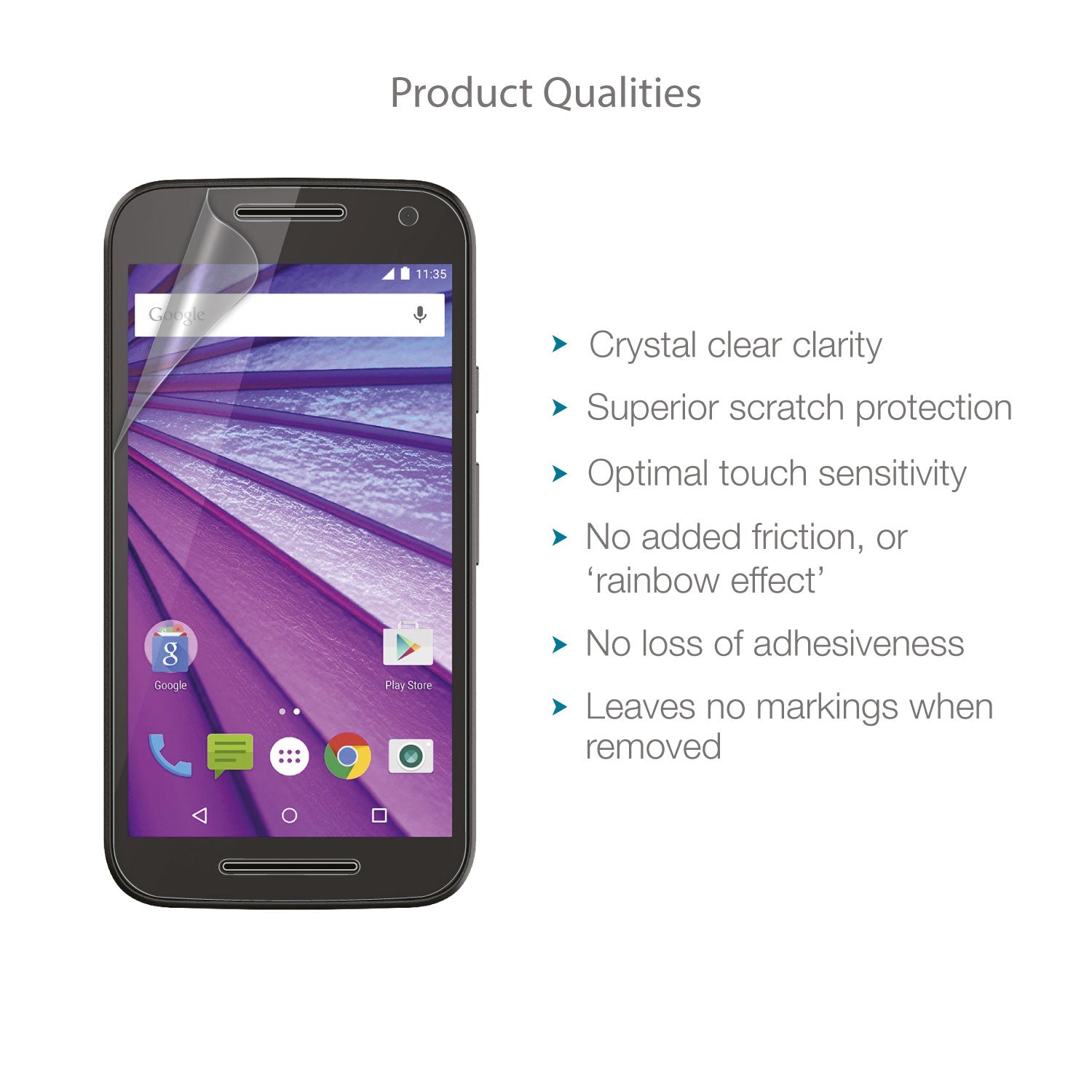 MediaDevil Pellicola Protettiva Crystal Clear Per Motorola Moto G 3rd Gen (2015) - 2 Pezzi - 2