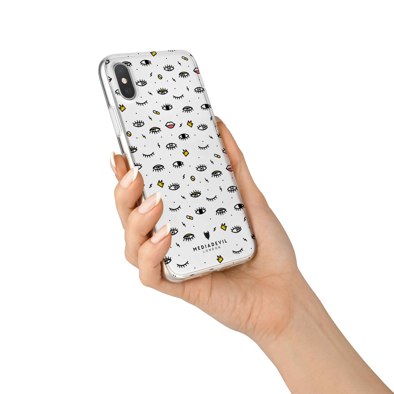 iPhone X / XS Case - Eyes Pattern - Reinforced TPU Gel Case