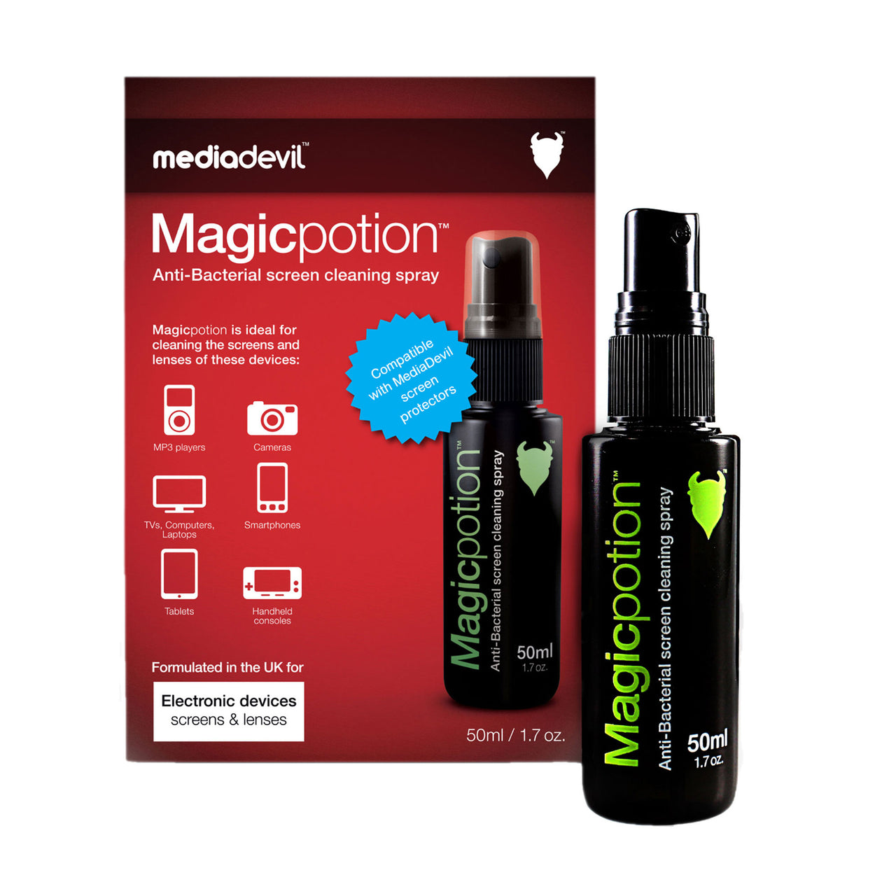 Anti-Bacterial Phone Screen & Lens Cleaning Spray Kit | Magicpotion