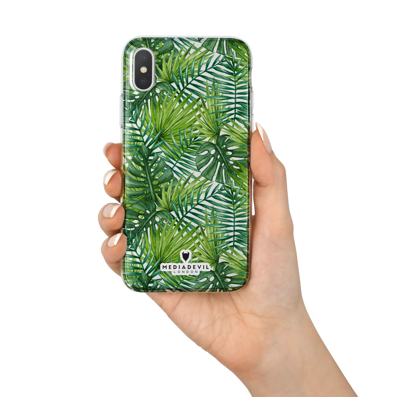 iPhone X / XS Case - Palm Leaves Pattern - Reinforced TPU Gel Case