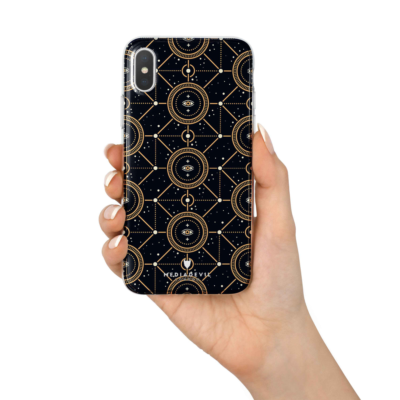 iPhone X / XS Case - Sacred Geometric Pattern - Reinforced TPU Gel Case