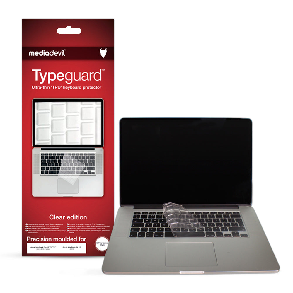 Apple MacBook Pro with Retina Display 13"/15" (2012-2015) and MacBook Air 13" (2012-2017) Keyboard Protector (Clear) | Typeguard